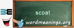 WordMeaning blackboard for scoat